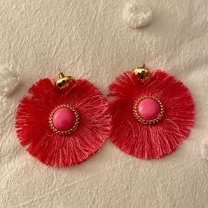 Lilly Pulitzer Fan Tassel Statement Earrings